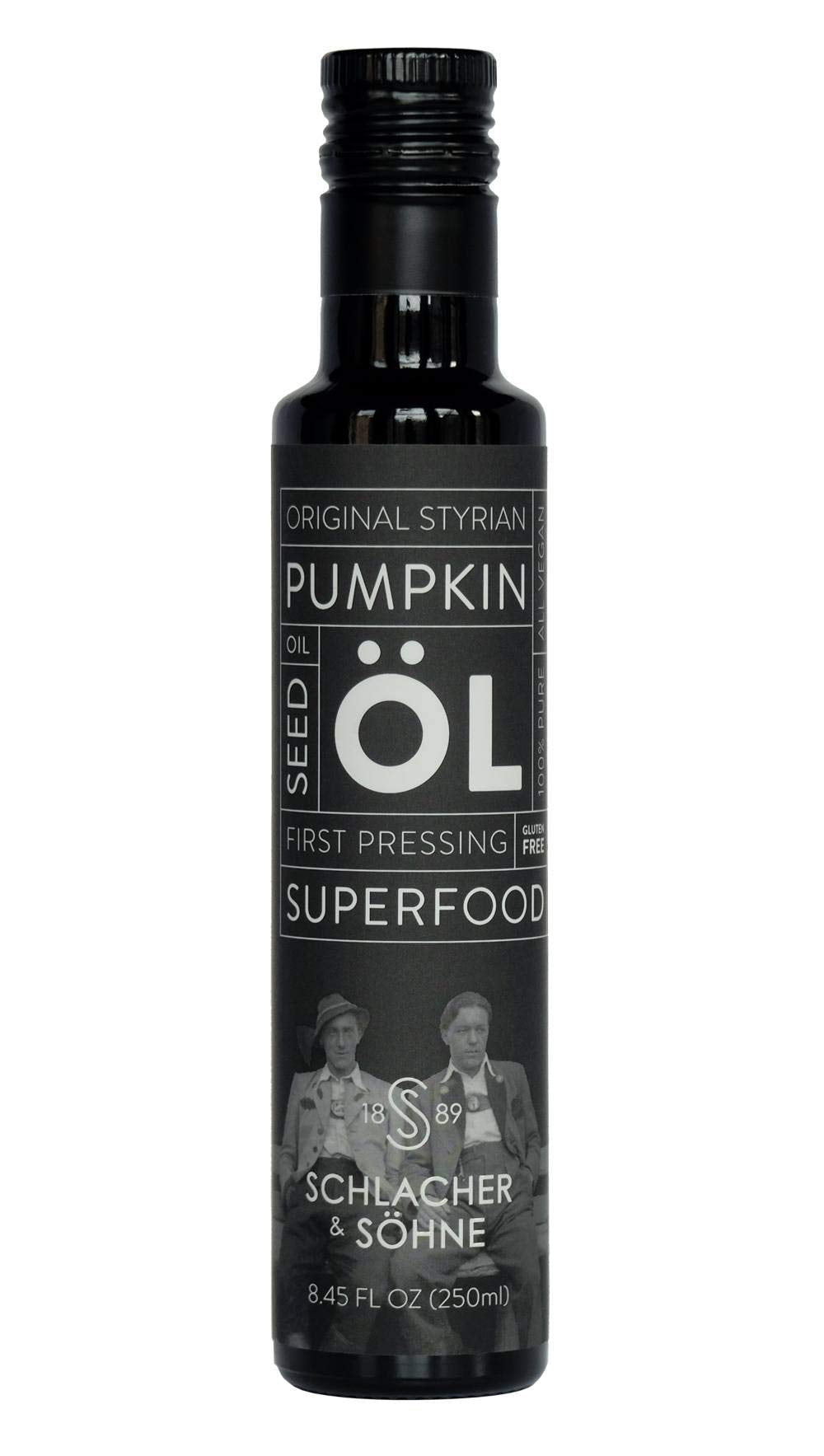 Schlacher & Söhne Styrian Pumpkin Seed Oil – 100% Pure, Cold Pressed, Austria (8.4 oz)