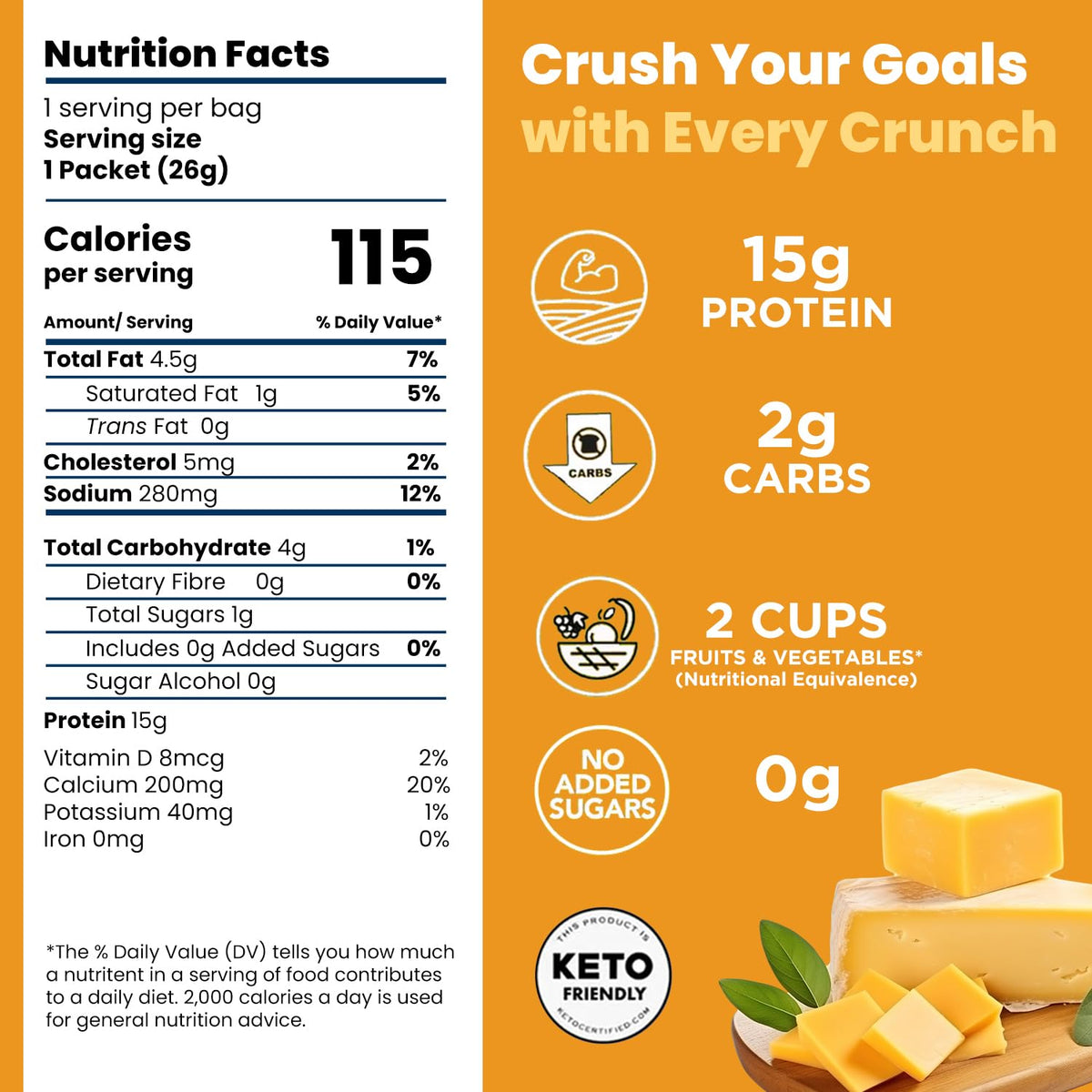 Schoolyard Snacks Cheddar Protein Puffs – 15g Protein, Low Carb & Sugar, Gluten Free, USA Made 12 Pack