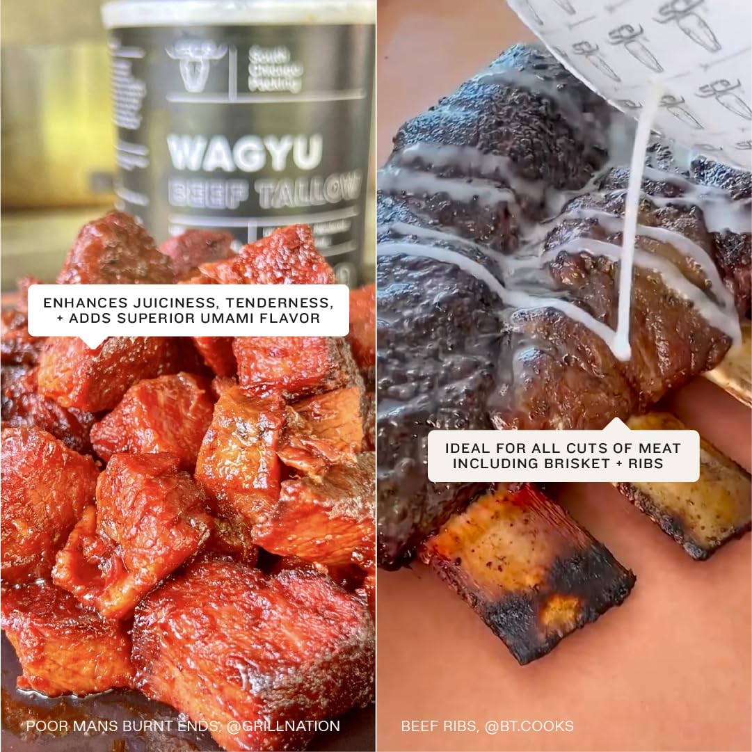 South Chicago Packing Wagyu Beef Tallow – 42 oz High-Heat Cooking Fat for Keto & Paleo