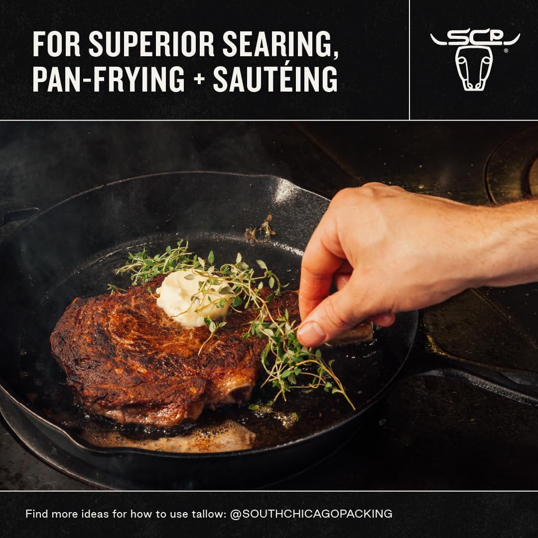 South Chicago Packing Wagyu Beef Tallow – 42 oz High-Heat Cooking Fat for Keto & Paleo
