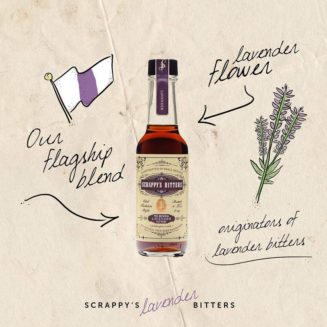 Scrappy's Lavender Bitters – 5 oz (Pack of 2) | Organic Herbs & Zests | USA Made