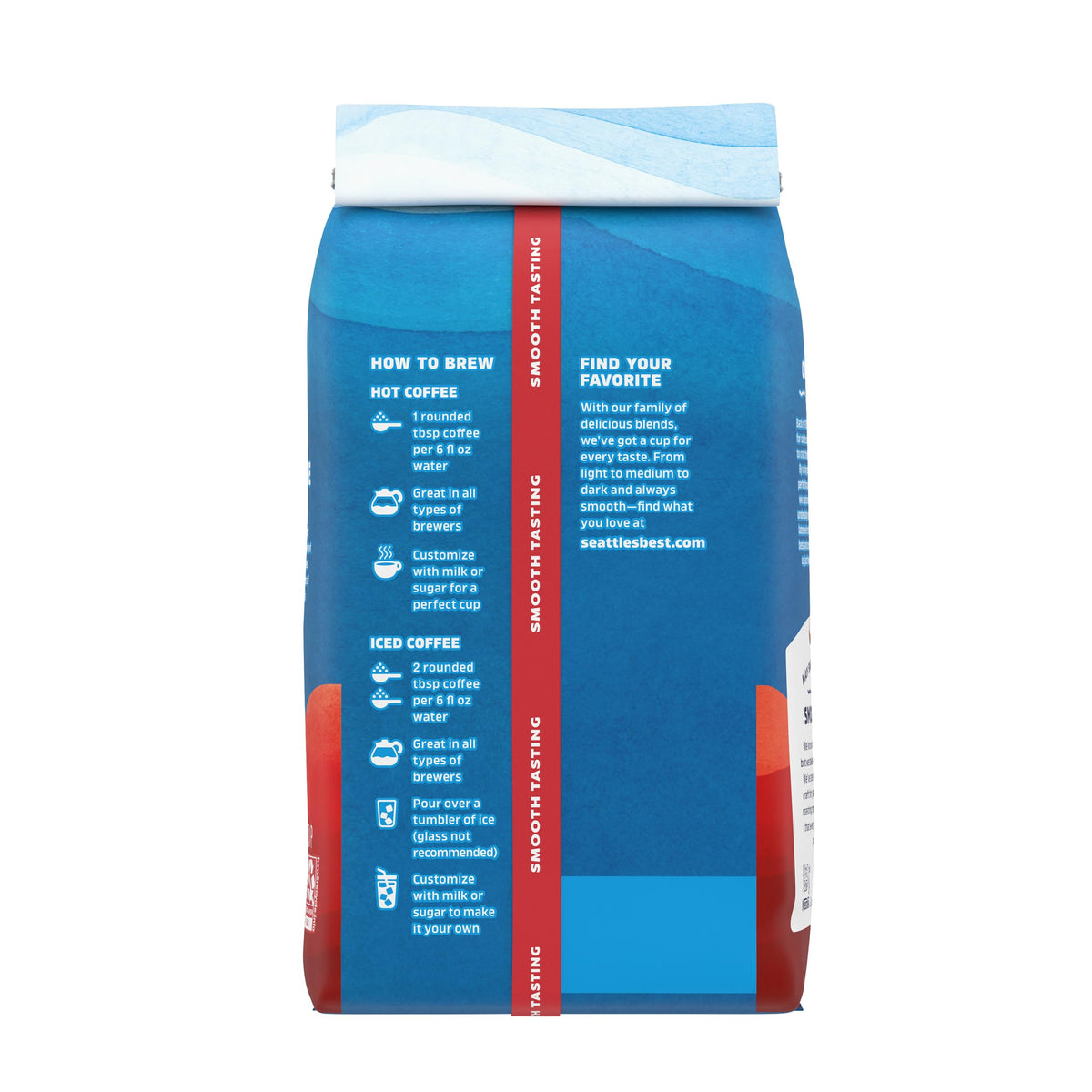 Seattle's Best Coffee Lighthouse Light Roast Ground Coffee — 6 Bags (12 oz Each), 100% Arabica