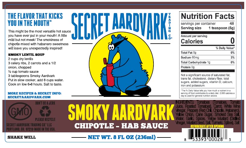 Secret Aardvark Hot Sauce Variety Pack – 3 Sauces (Smoky Chipotle, Serraberano, Habanero) – 8 fl oz each – USA Made
