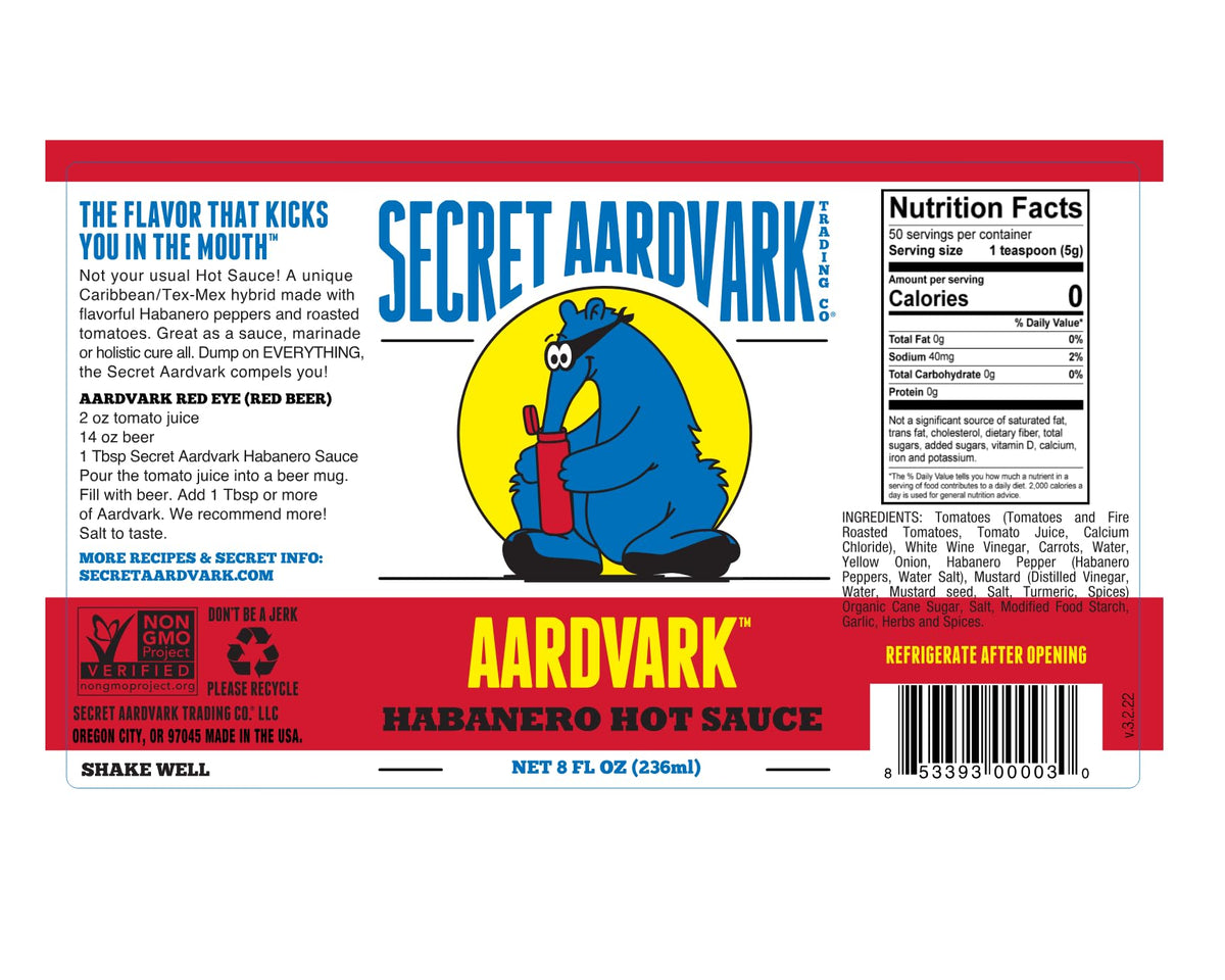 Secret Aardvark Hot Sauce Variety Pack – Smoky Chipotle, Reaper, Red Scorpion, Serrabanero & Habanero (8 oz, 5 Pack)
