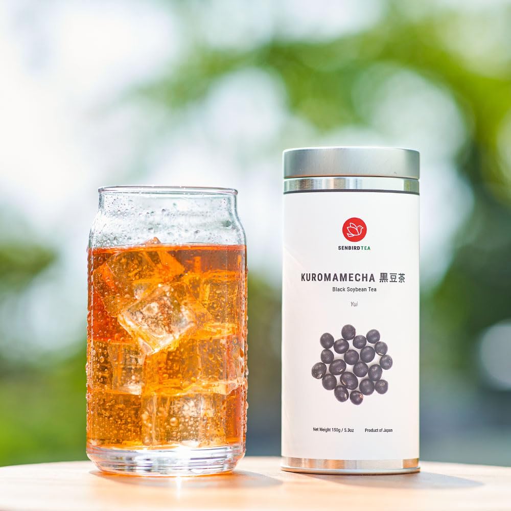 Senbird Premium Kuromamecha – Japanese Black Soybean Tea from Hokkaido (5.3oz Tin)