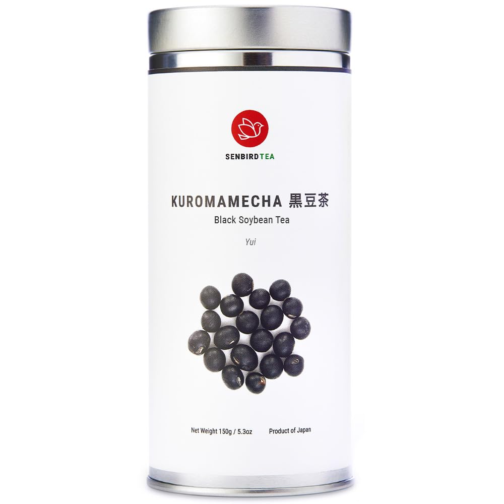 Senbird Premium Kuromamecha – Japanese Black Soybean Tea from Hokkaido (5.3oz Tin)