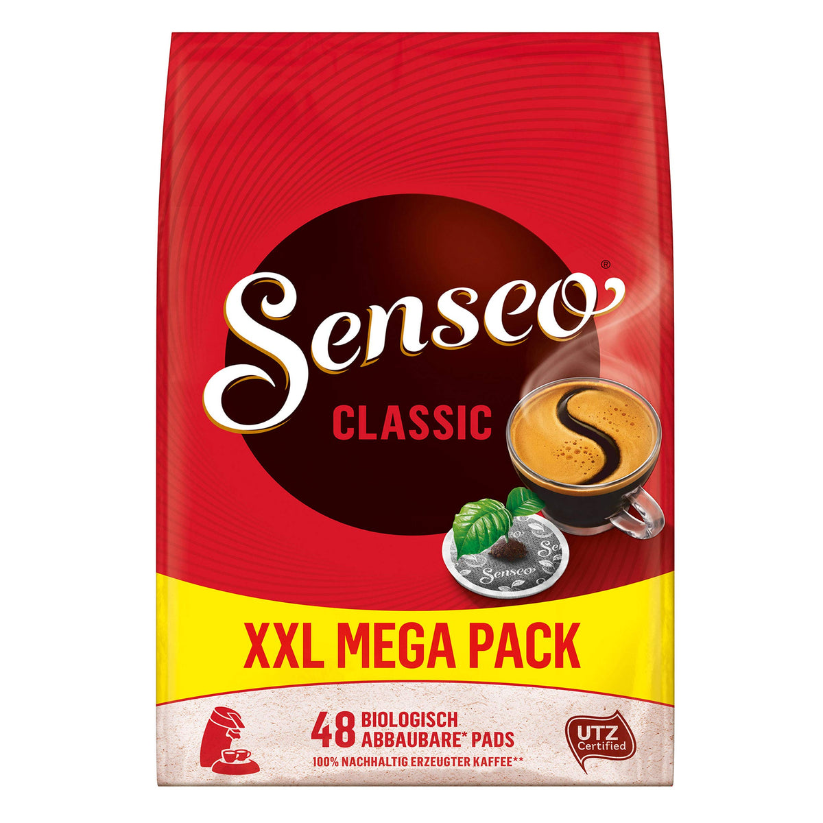 Senseo Classic Coffee Pods – 48 Count, Medium Roast | Smooth Flavor & Rich Crema | Compatible with Senseo & PeleCom