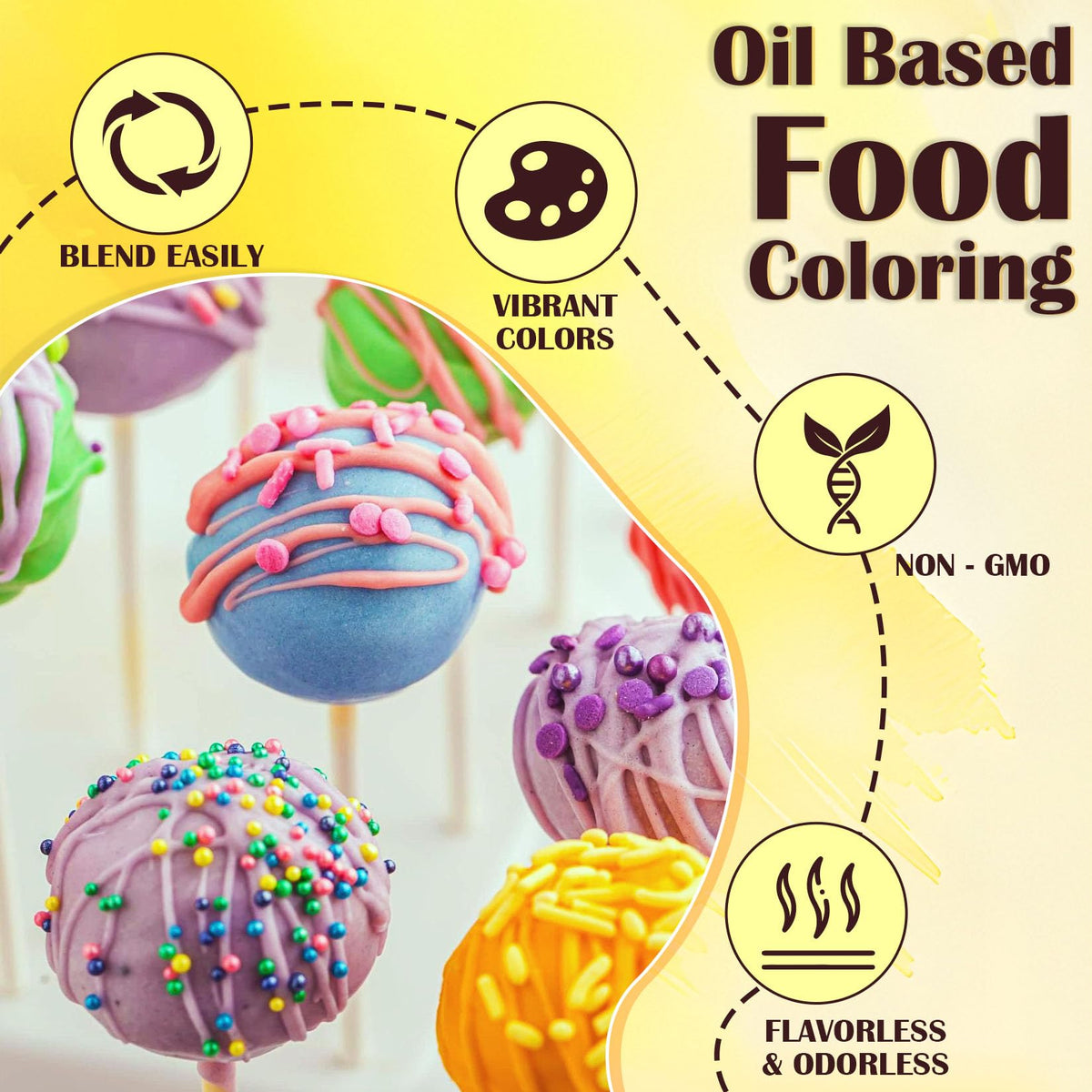 SigWong Oil Based Food Coloring for Chocolate - 16 Colors, Concentrated Dye Set (0.35 fl oz bottles)