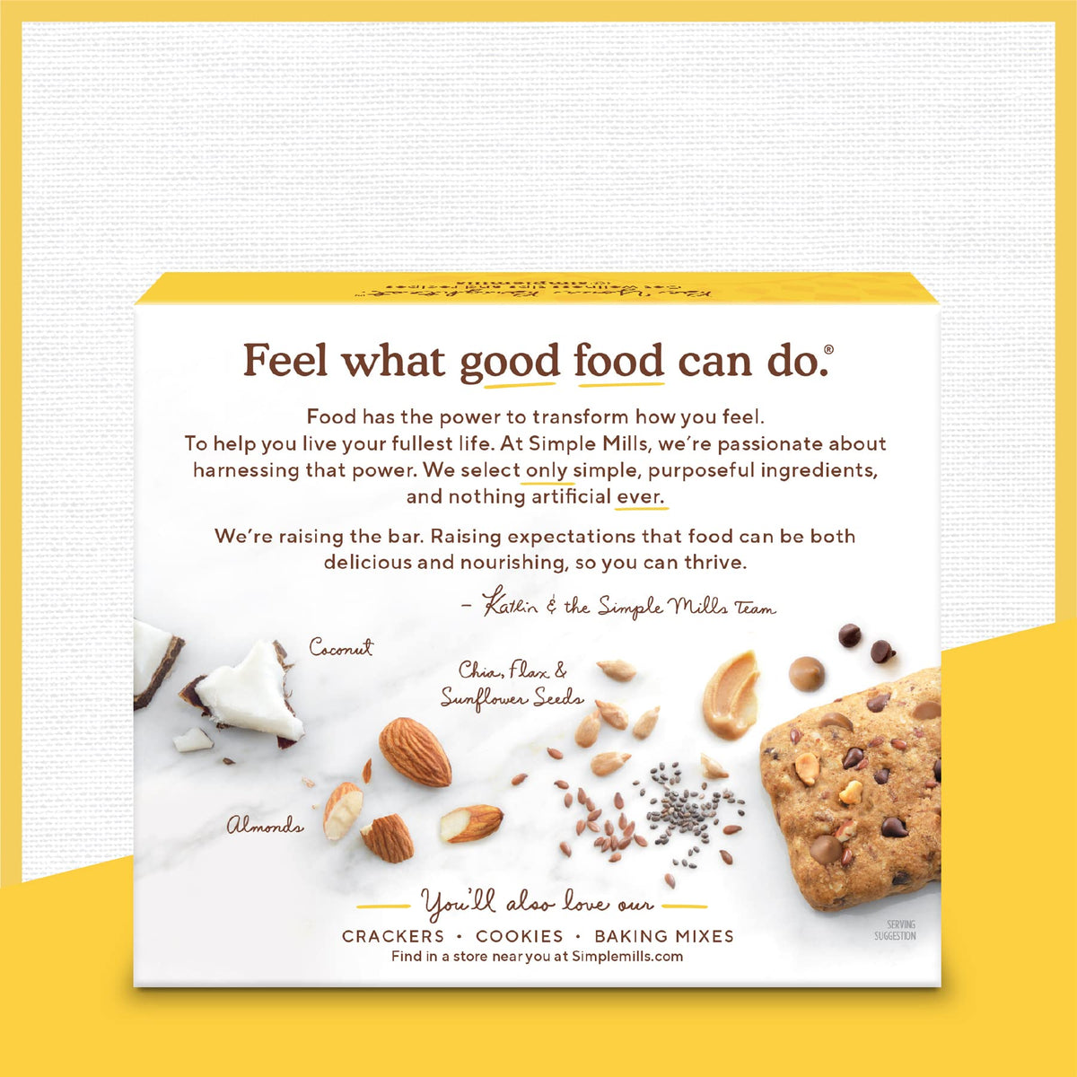 Simple Mills Almond Flour Snack Bars – Peanut Butter Chocolate, 6 oz, 6 Count | Gluten Free & Plant-Based