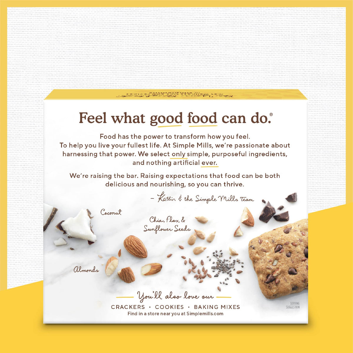 Simple Mills Almond Flour Dark Chocolate Almond Bars – Gluten Free, Paleo Snack Pack (6 Bars)