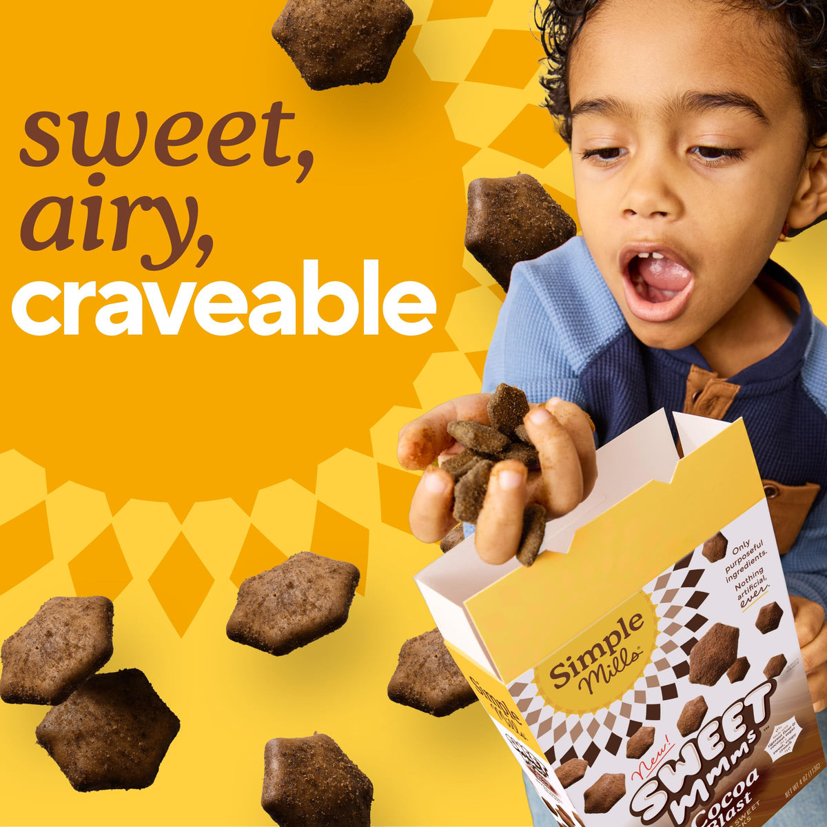 Simple Mills Sweet Mmms Cocoa Blast Bite-Sized Gluten Free Cookies – Pack of 6