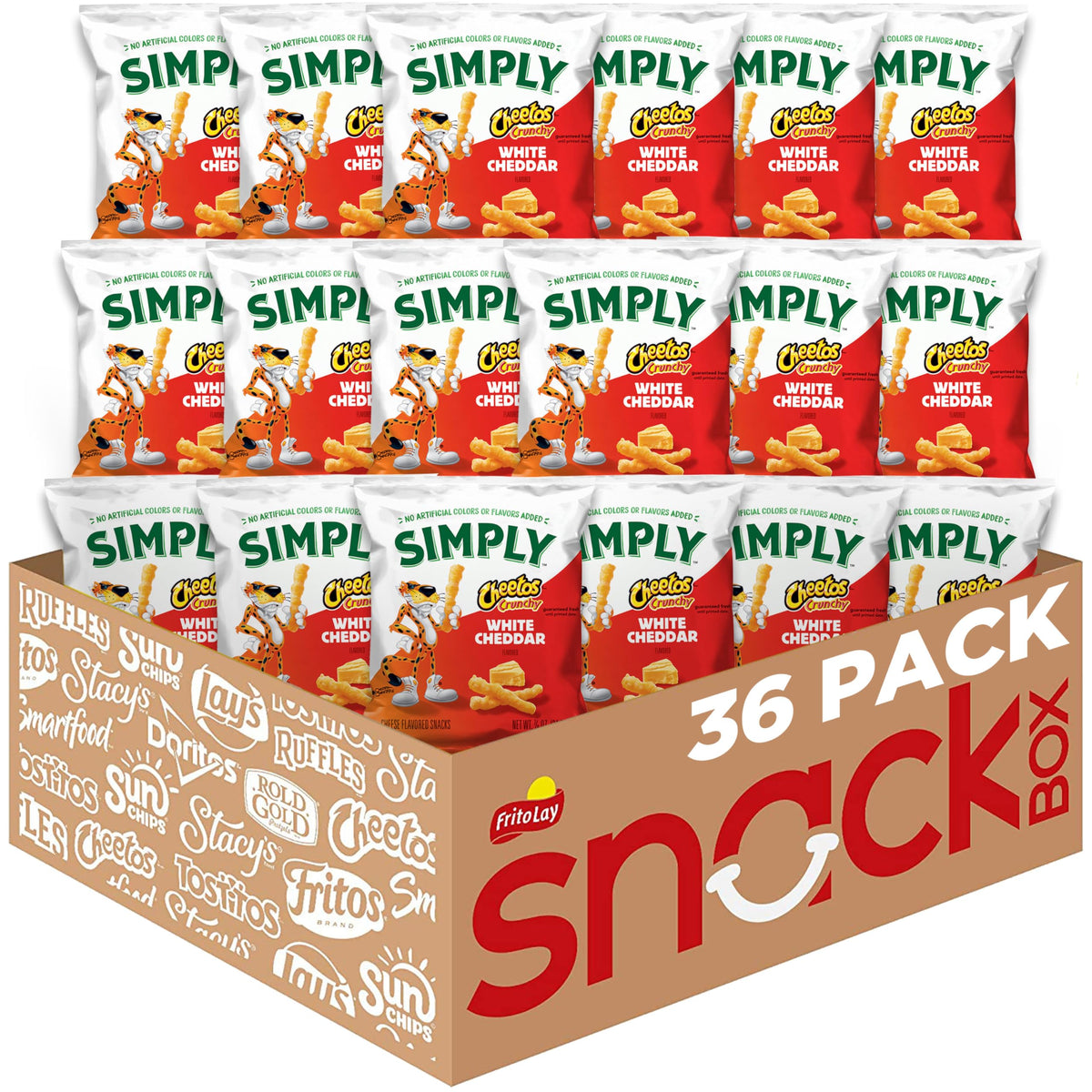 Simply Cheetos Crunchy White Cheddar – 0.875 oz Bags (Pack of 36)