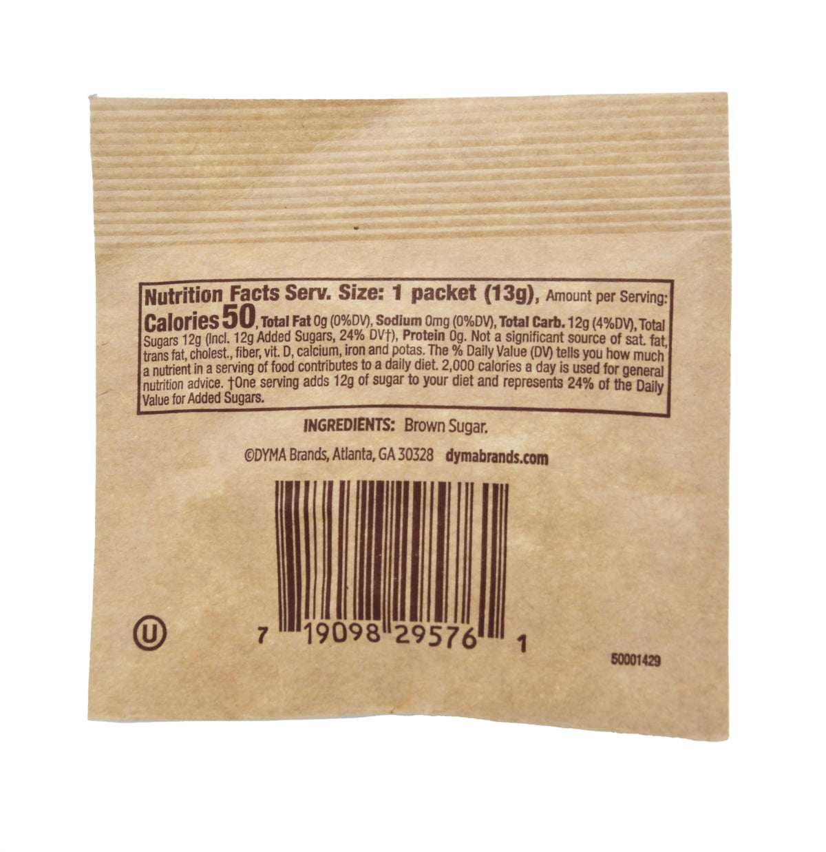 Single Serv All Natural Brown Sugar Packets – 96 Count, 13g Each, Easy Open, On-The-Go Sweetening