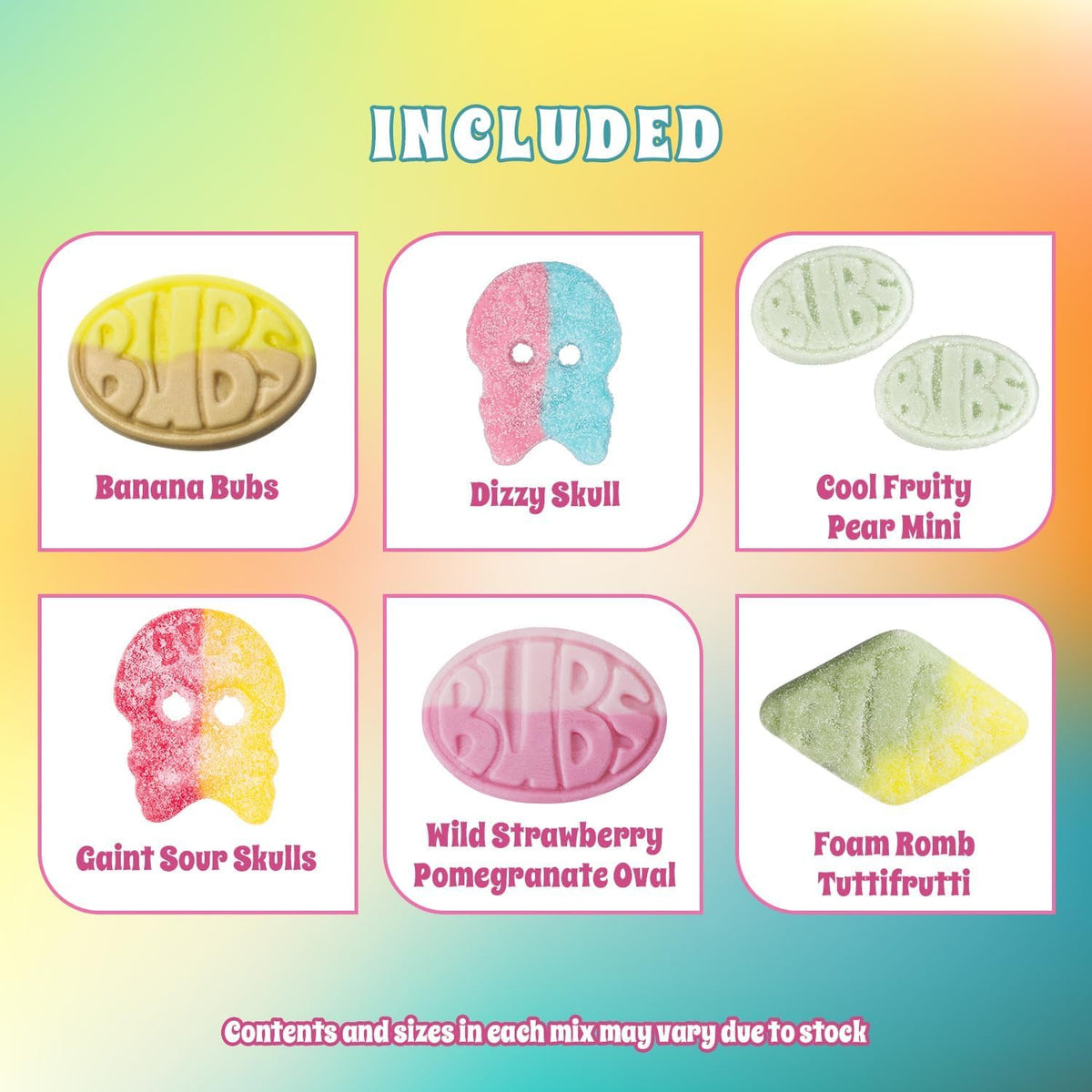 SkandyNova Bubs Swedish Candy Mix – 1 lb Foam Gummies, Assorted Shapes & Flavors