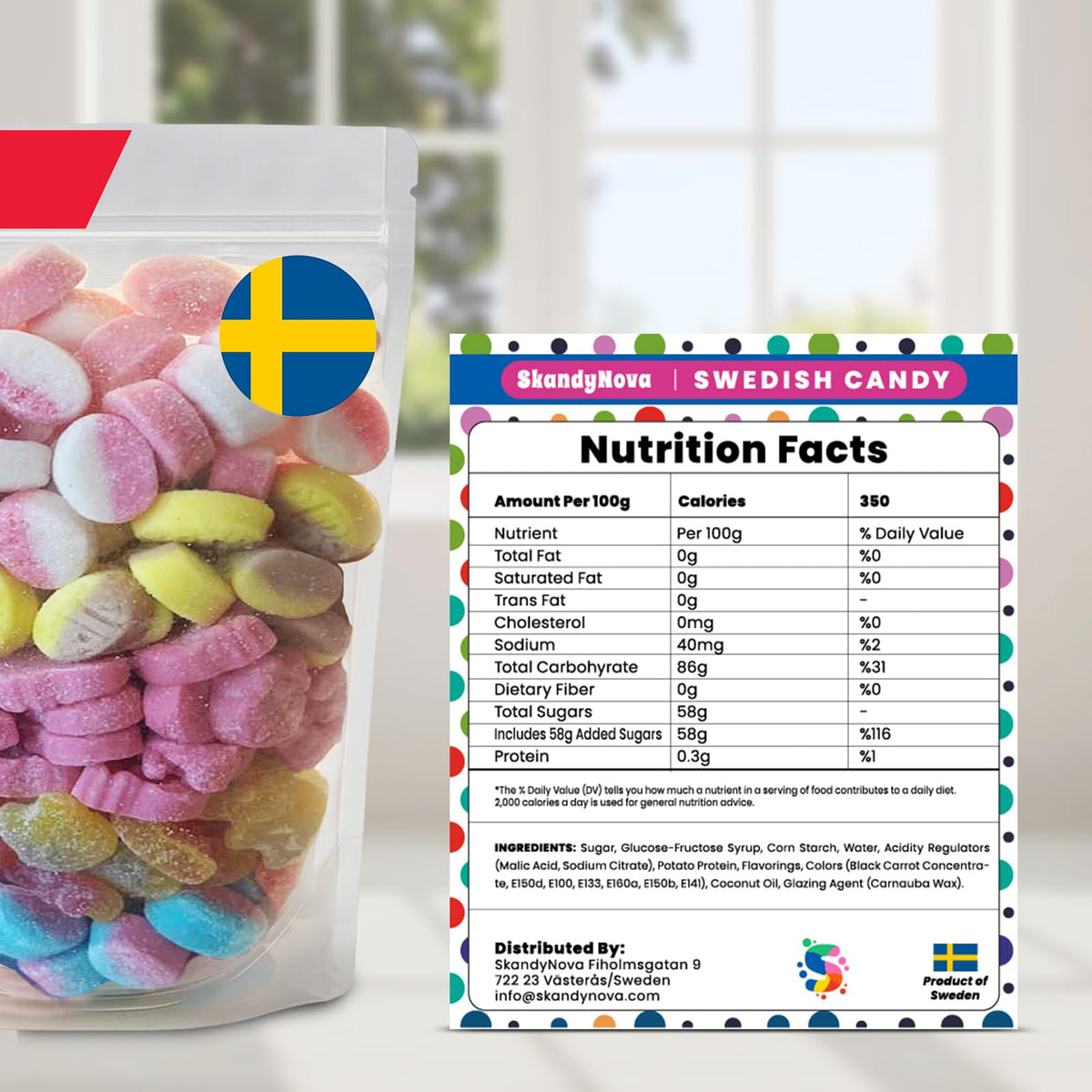 SkandyNova Bubs Mini – Swedish Vegan Candy Mix (Gelatin-Free) 1 lb