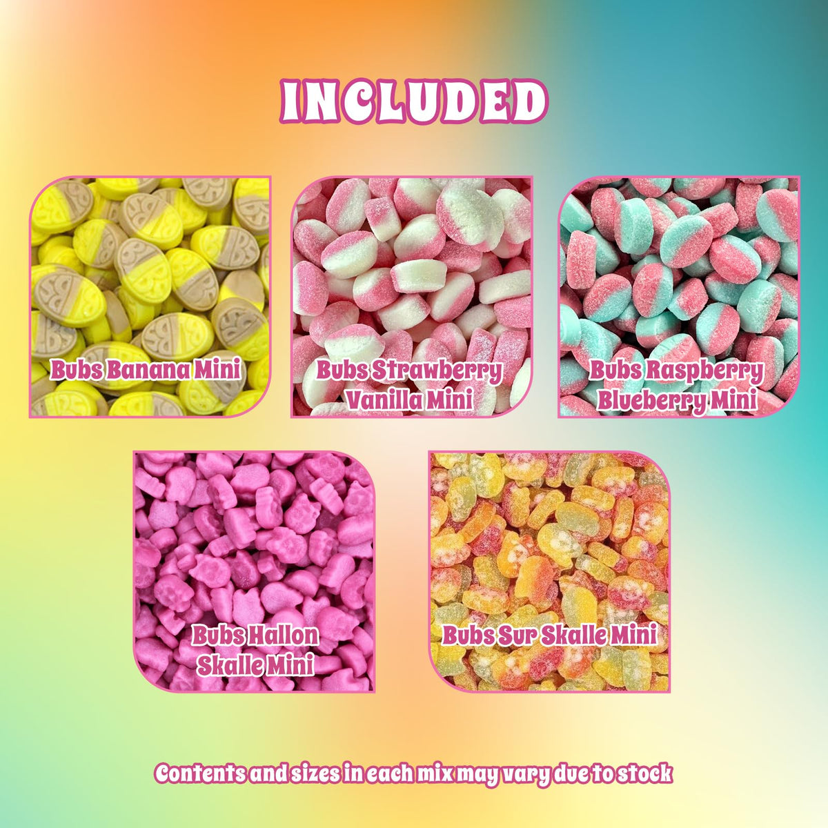 SkandyNova Bubs Mini – Swedish Vegan Candy Mix (Gelatin-Free) 1 lb