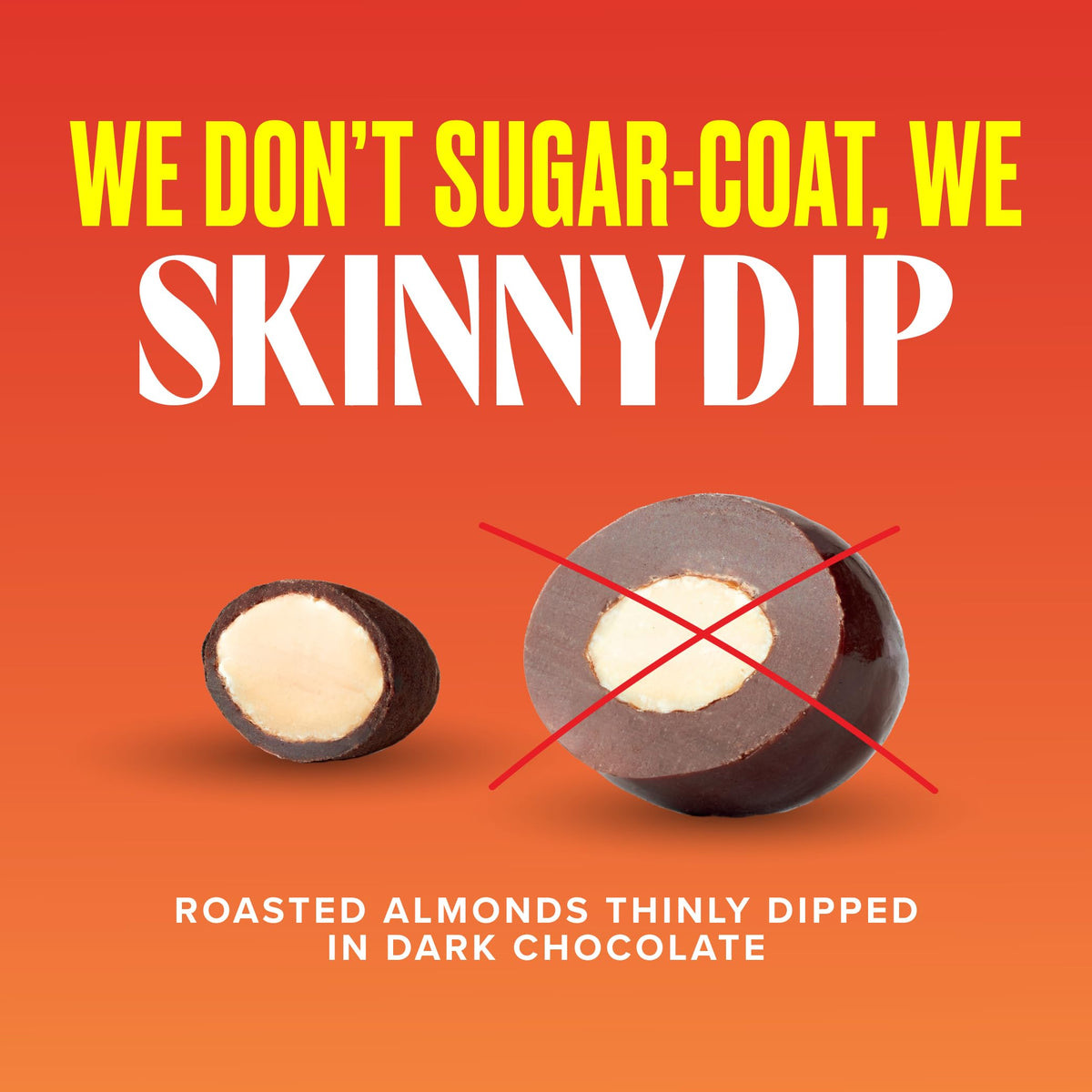 SkinnyDipped Dark Chocolate Peanut Butter Almonds — Low Sugar, Gluten Free, 15-Pack