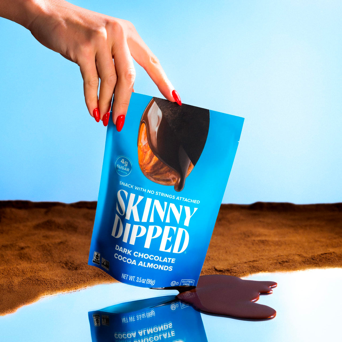 SkinnyDipped Snack Attack Almond Variety Pack – Chocolate Covered, Low Sugar, Gluten Free (15 x 1.2 oz)