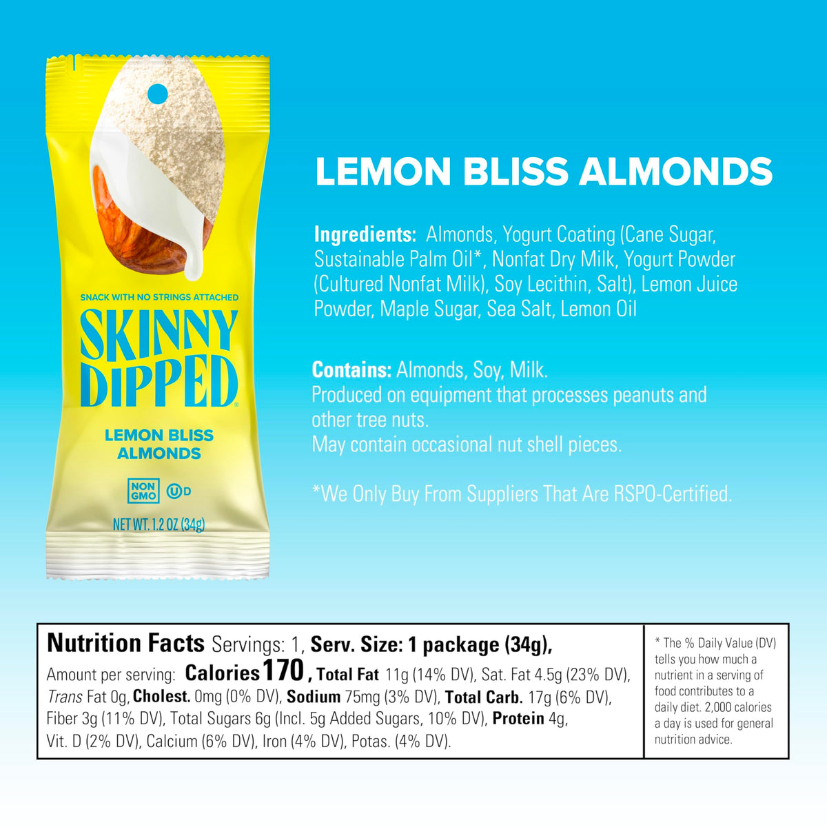 SkinnyDipped Snack Attack Almond Variety Pack – Chocolate Covered, Low Sugar, Gluten Free (15 x 1.2 oz)
