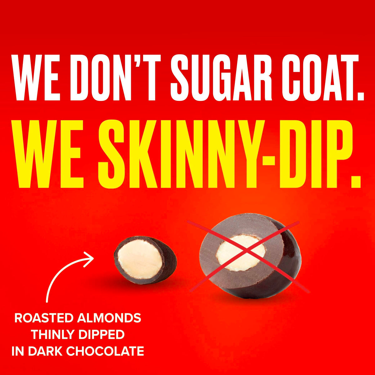 SkinnyDipped Dark Chocolate Peanut Butter Almonds – Gluten Free Plant Protein Snack, 5 x 3.5 oz Bags