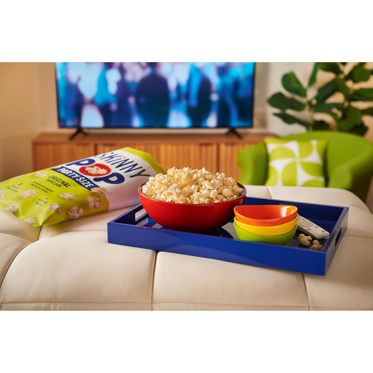SkinnyPop Original Popcorn – Whole Grain, Dairy-Free Snack | 8oz Family Size (6ct)