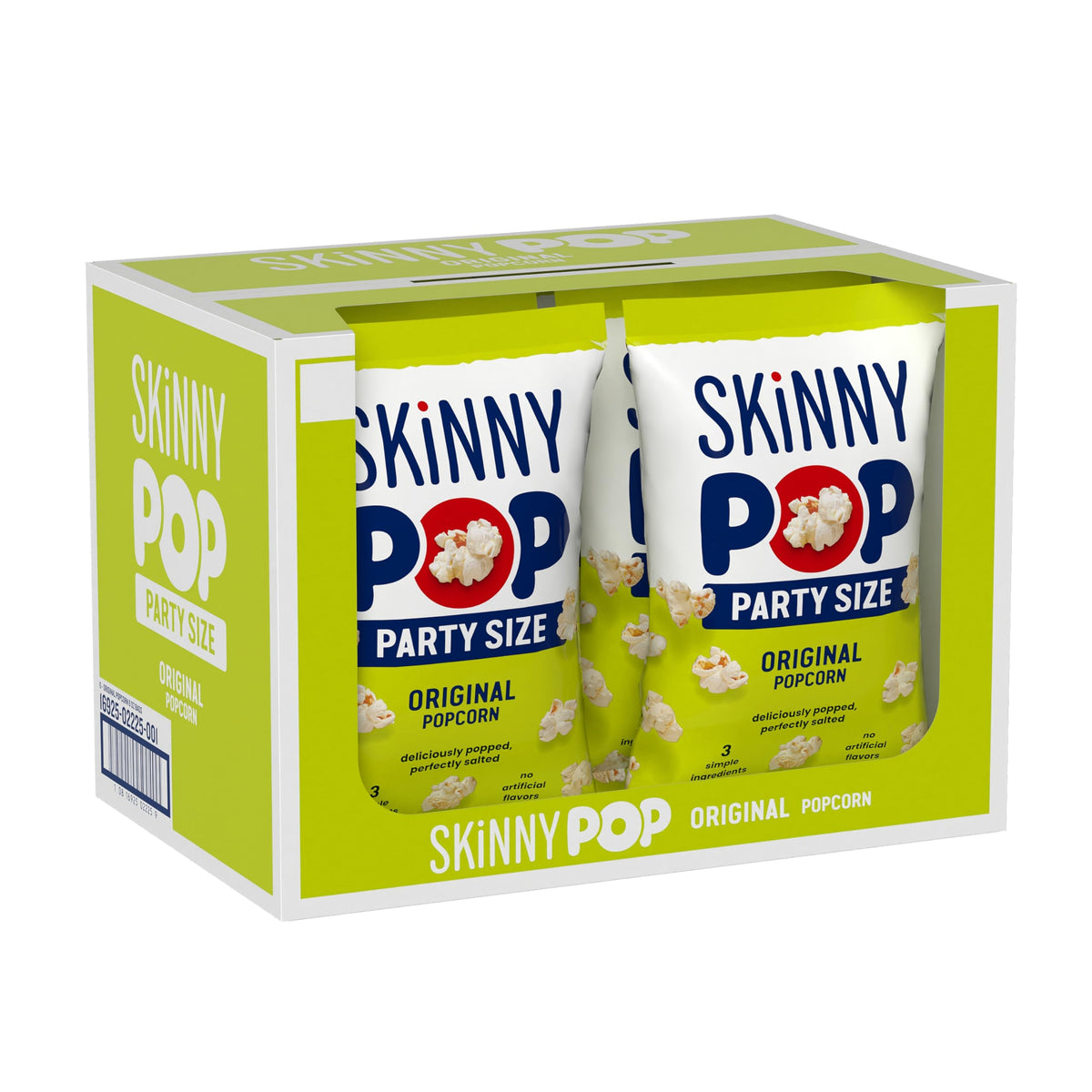 SkinnyPop Original Popcorn – Whole Grain, Dairy-Free Snack | 8oz Family Size (6ct)