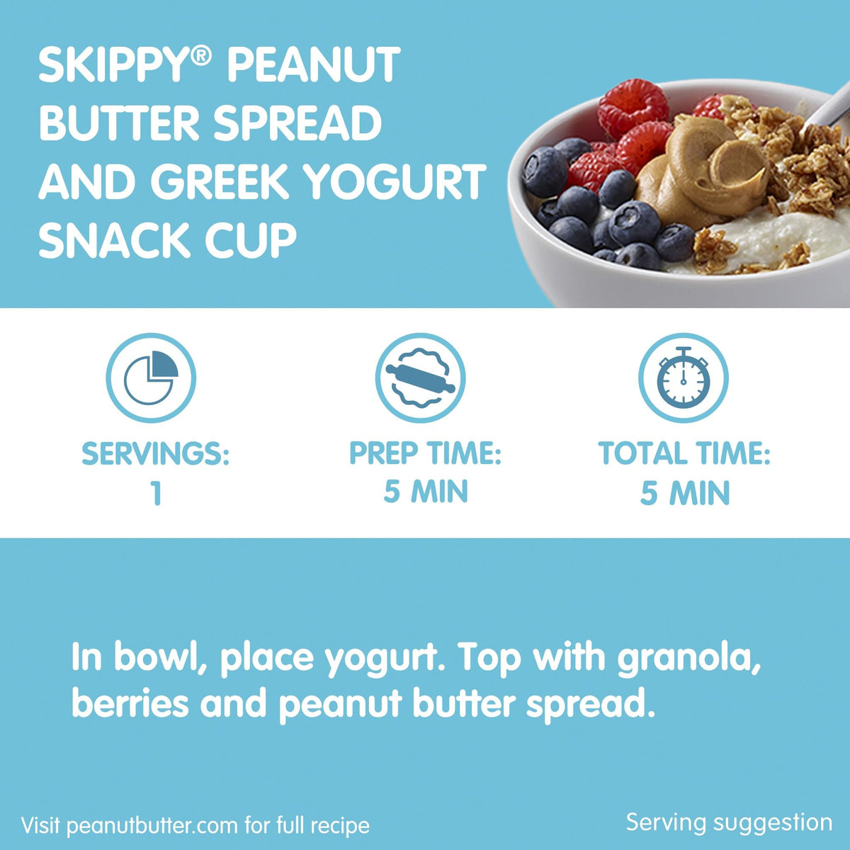 SKIPPY Natural Creamy Peanut Butter Spread – 1/3 Less Sodium & Sugar, Gluten-Free, 7g Protein per Serving (15 oz jars, Pack of 12)