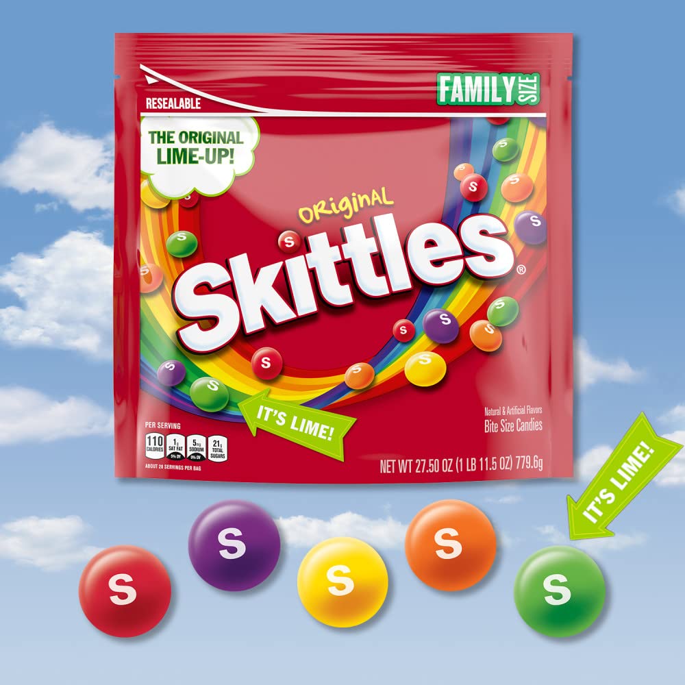 SKITTLES Original Chewy Candy Bulk Pack - 6 Bags (27.5 oz Each) for Parties