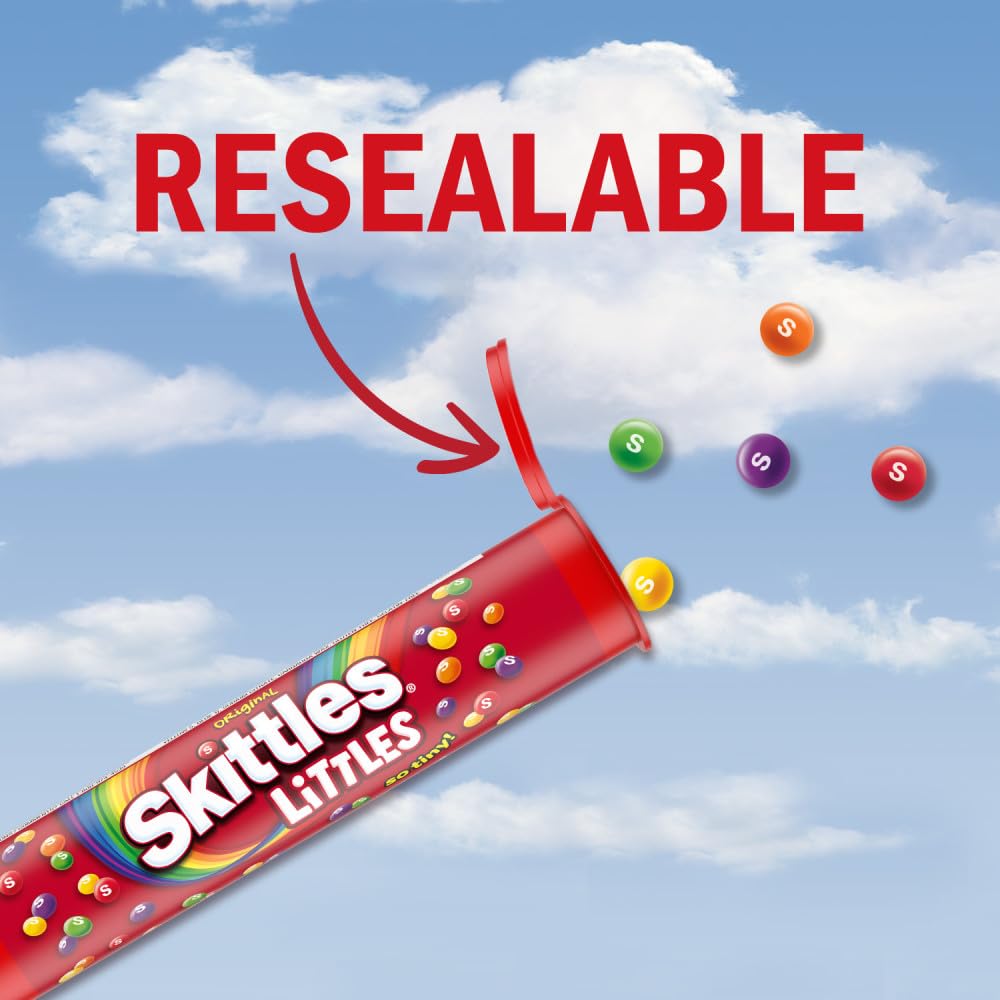 Skittles Original Littles Chewy Candy – 1.9 oz Mega Tubes (Pack of 24) | Share Size