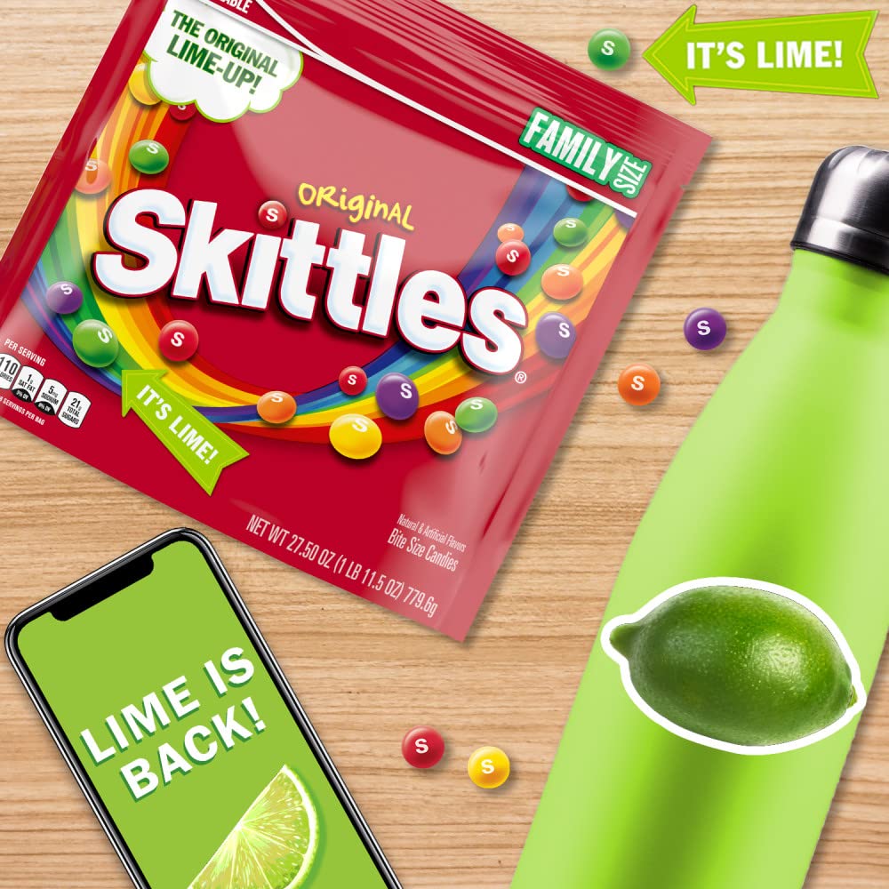 SKITTLES Original Chewy Candy Bulk Pack - 6 Bags (27.5 oz Each) for Parties