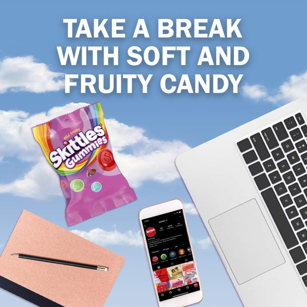 SKITTLES Wild Berry Gummy Candy — 5.8 oz Bags Bulk (Pack of 12)