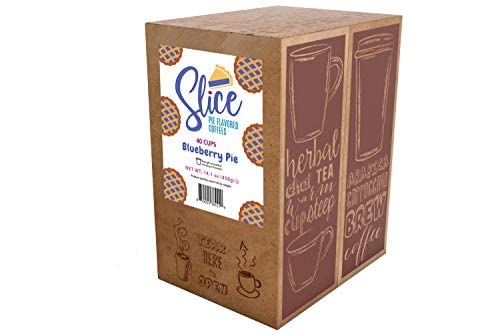 Slice Coffee Blueberry Pie Flavored Coffee Pods for Keurig K-Cup Brewers – 40 Count