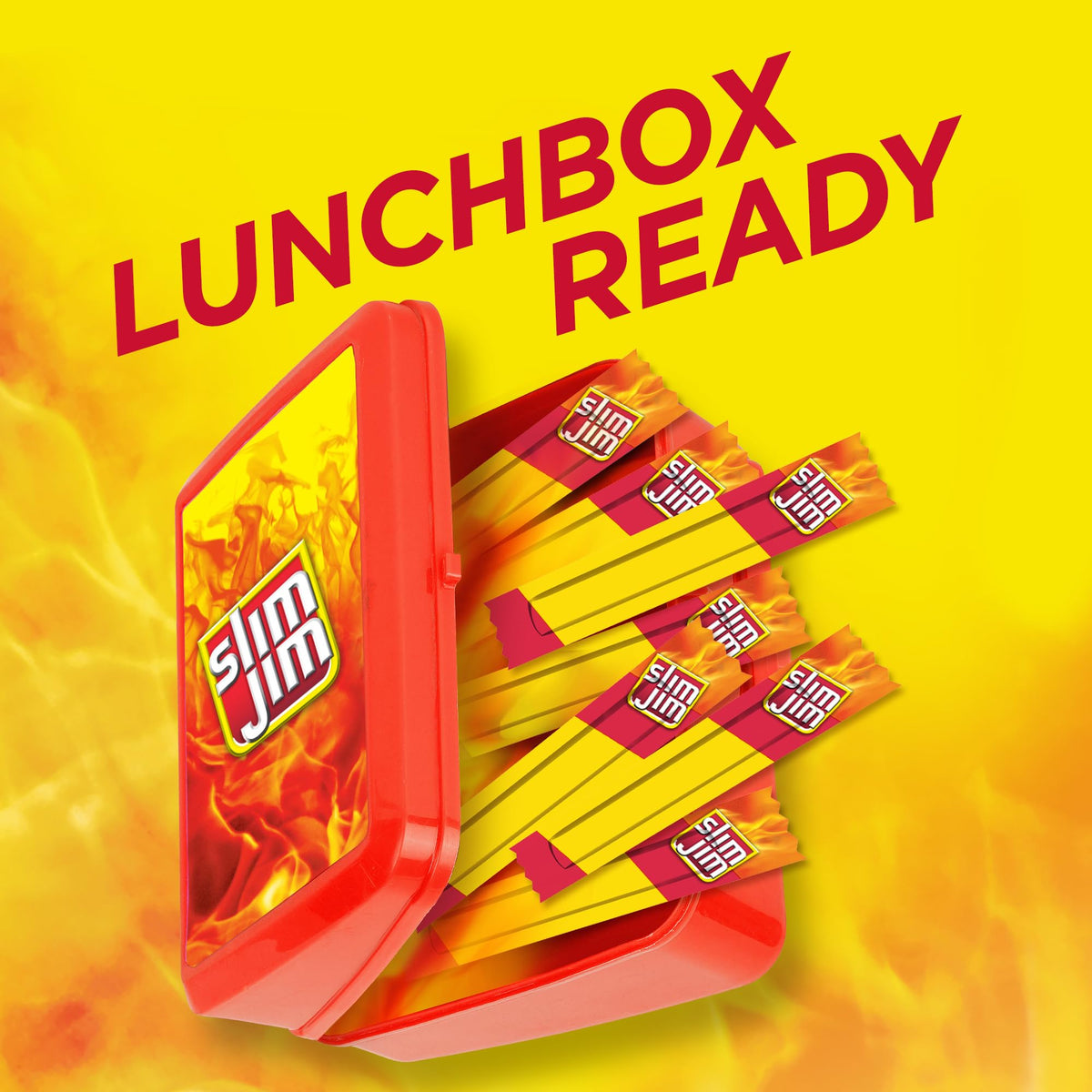 Slim Jim Original Snack Size Smoked Meat Sticks – 6g Protein, 100 Count Box