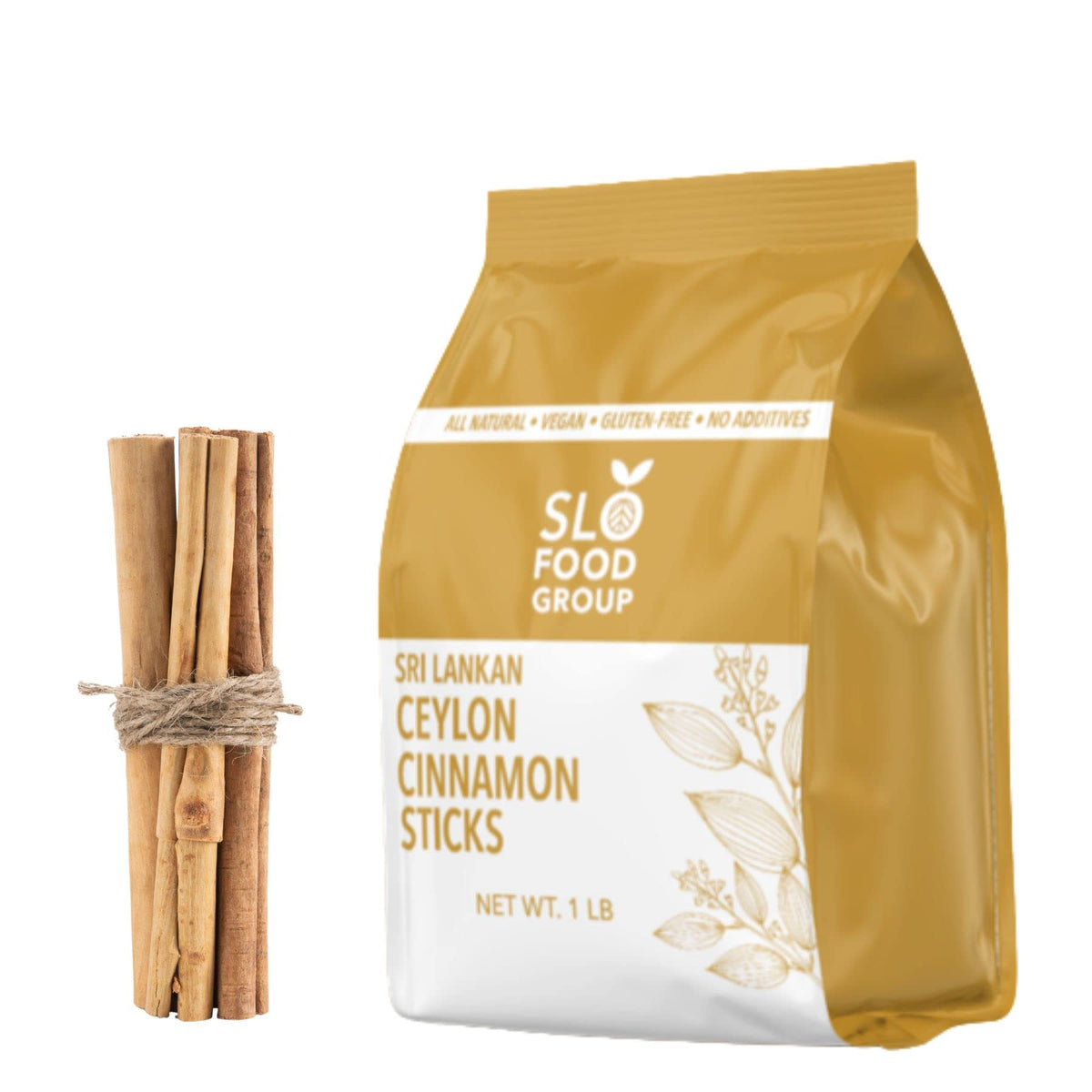 Slofoodgroup Ceylon Cinnamon Sticks 1 lb – True Cinnamon Quills, 5-Inch, Cinnamomum Verum