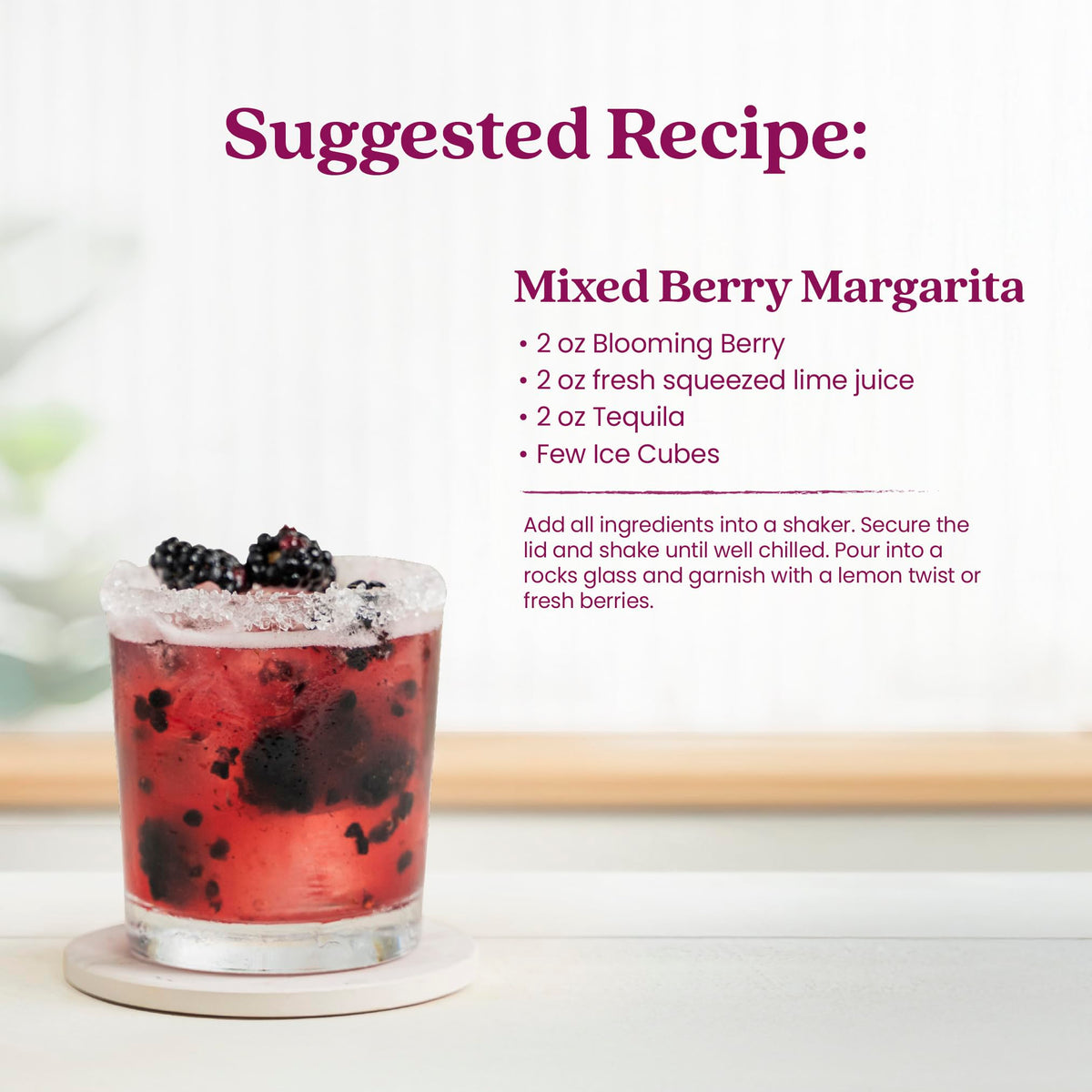 Smartfruit Blooming Berry Purée – Real Fruit Purée with Strawberries, Blueberries & Raspberries (48oz)