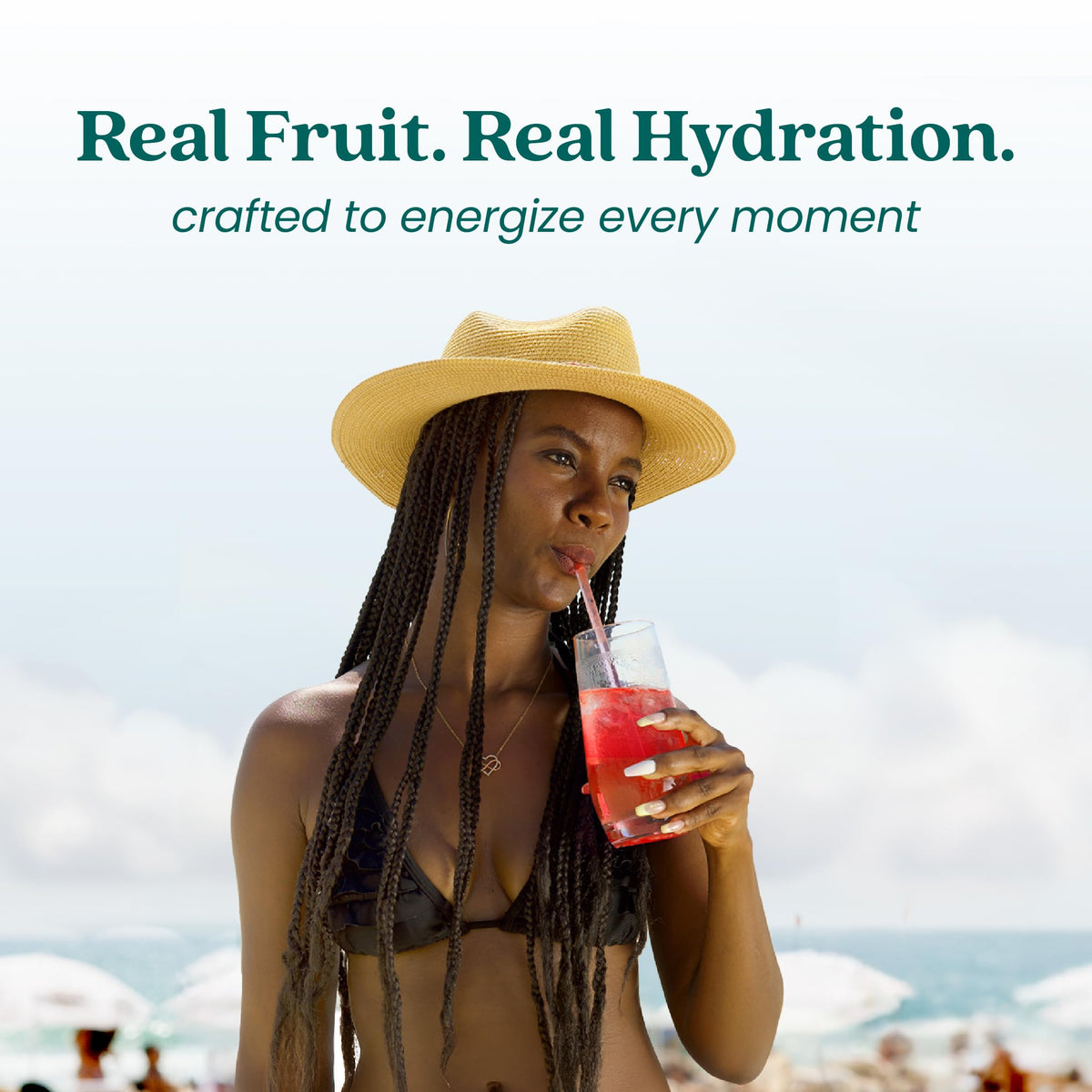 Smartfruit Recharge Refresher – Dragon Fruit & Elderberry, Real Fruit Juice, No Added Sugar, Coconut Water for Hydration, 34 mg Caffeine per Serving – 48oz Drink Mix
