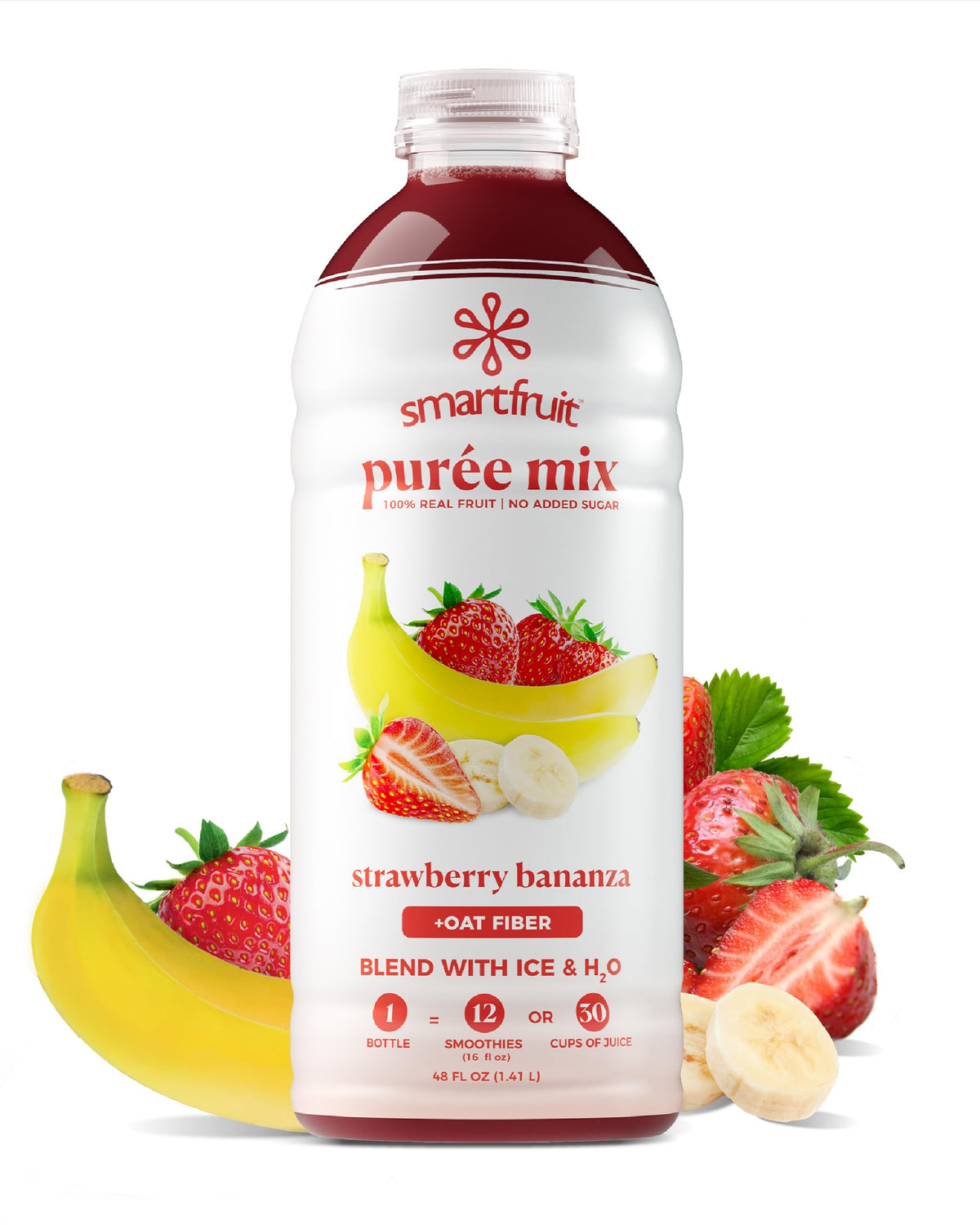 Smartfruit Strawberry Bananza + Oat Fiber – 100% Real Fruit Purée (48oz)