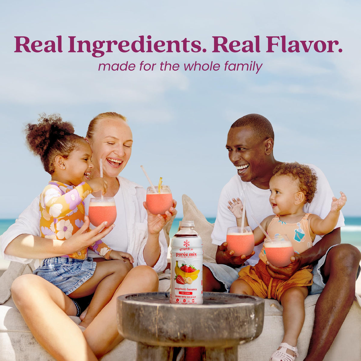 Smartfruit Strawberry Bananza + Oat Fiber – 100% Real Fruit Purée (48oz)