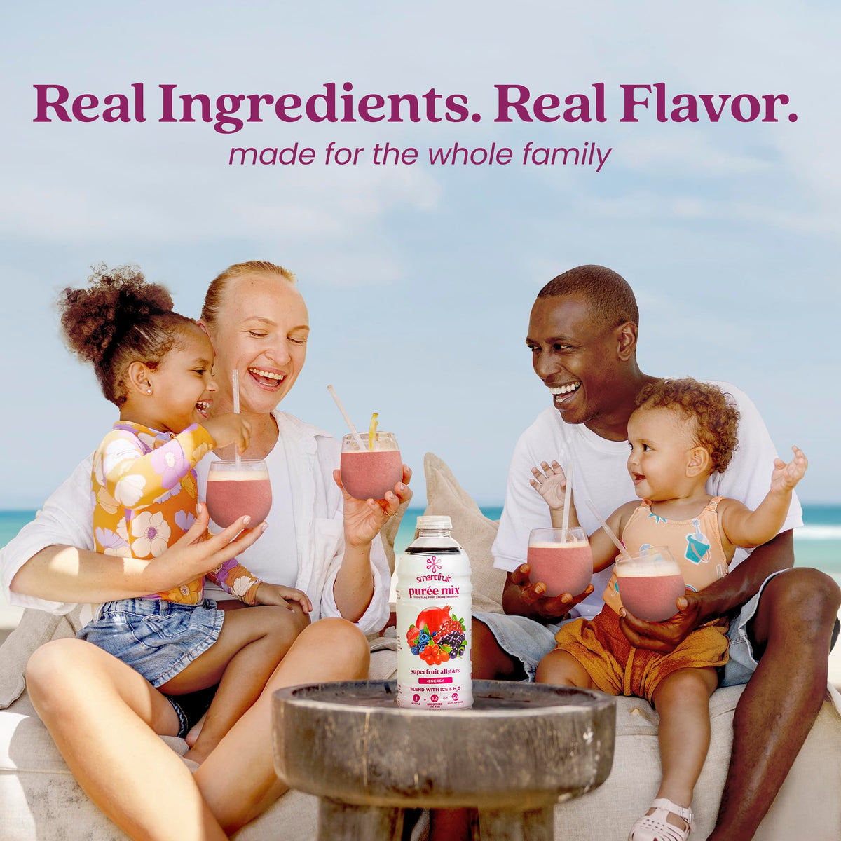 Smartfruit Superfruit All-Stars + Energy – 100% Real Fruit Purée, 48oz
