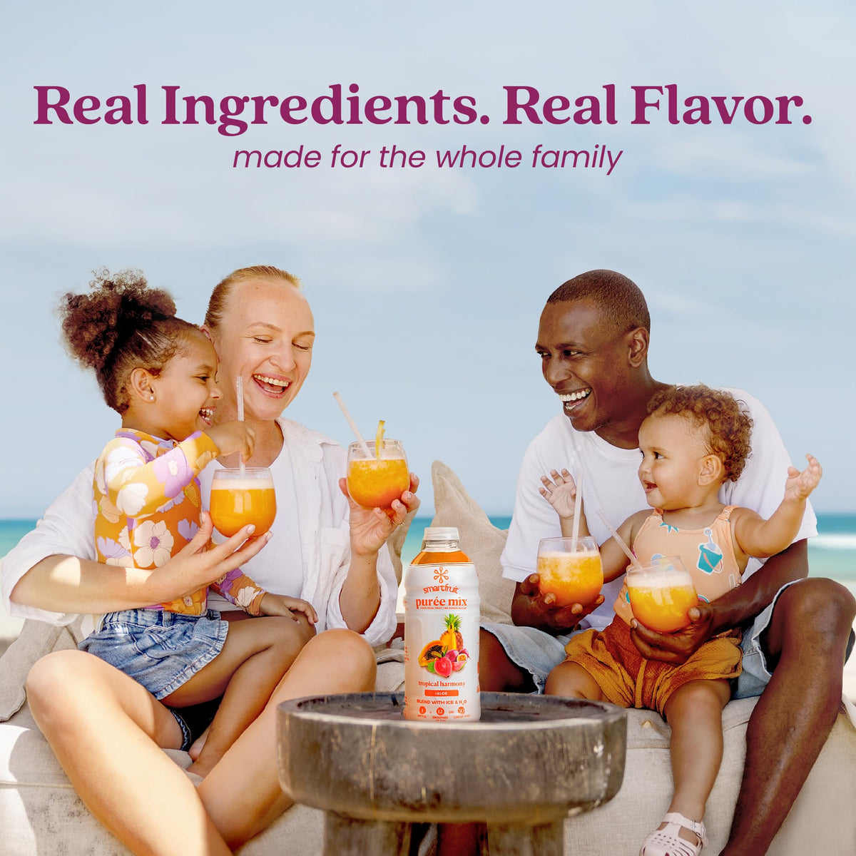 Smartfruit Tropical Harmony + Aloe – 100% Real Fruit Purée (48oz) – High in Vitamins A & C