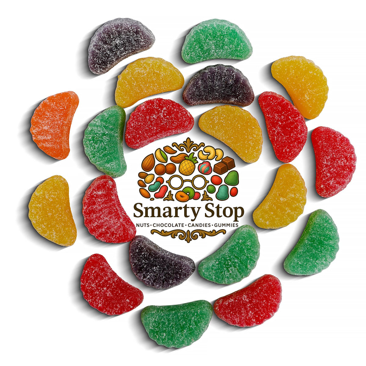 Smarty Stop Assorted Slice Wedges Candy (5 LB) – Soft Fruit Gummies, Bulk Snack