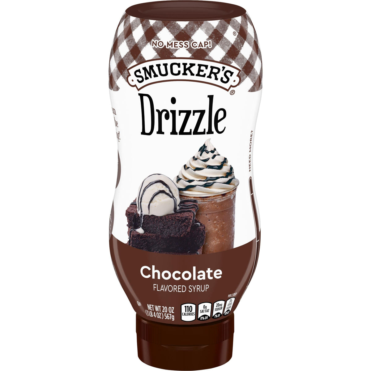 Smucker’s Drizzle Chocolate Syrup – 12-Pack, 20 oz Squeeze Bottles