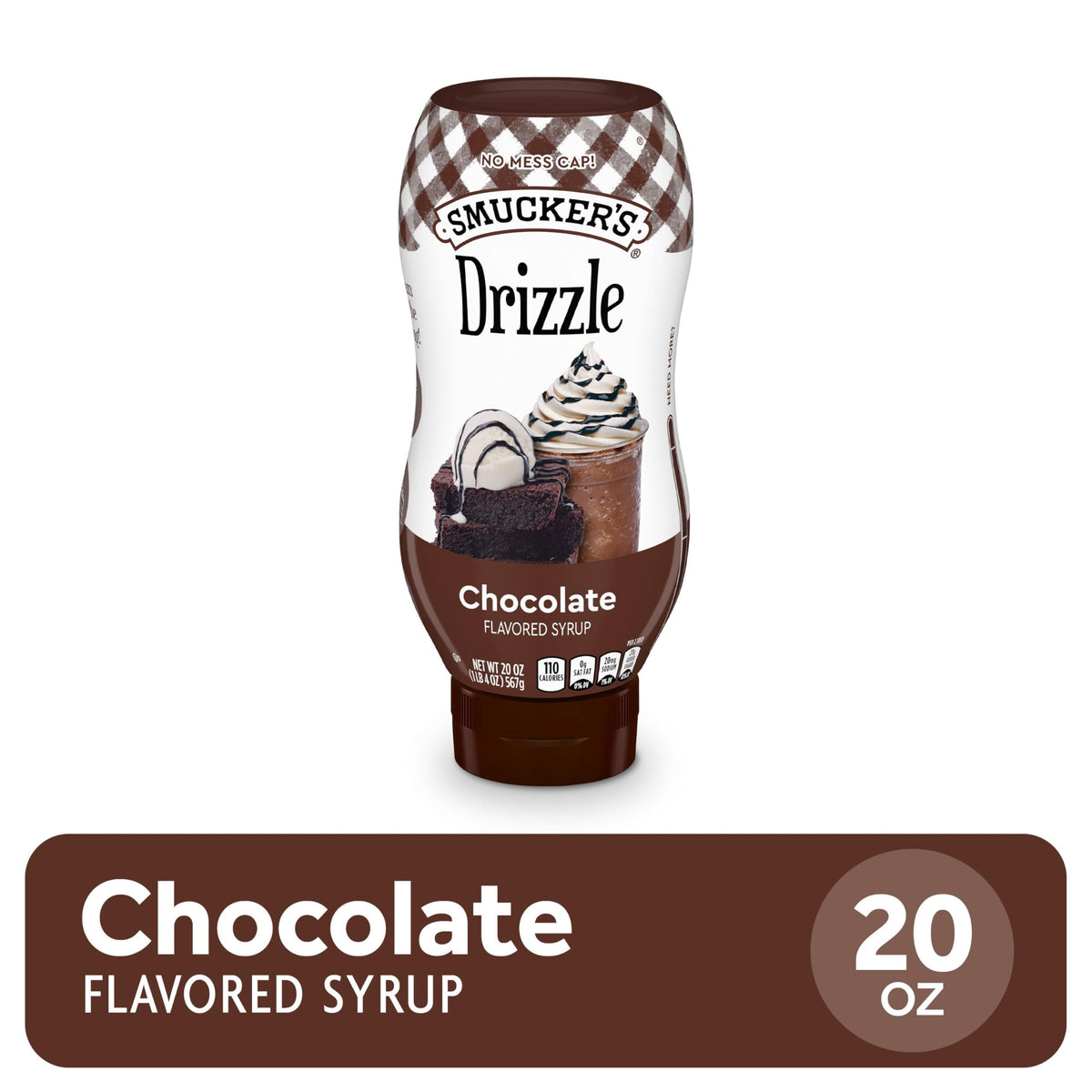 Smucker’s Drizzle Chocolate Syrup – 12-Pack, 20 oz Squeeze Bottles