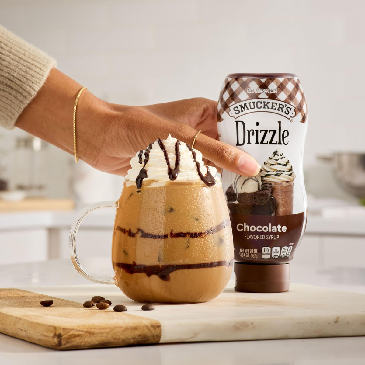 Smucker’s Drizzle Chocolate Syrup – 12-Pack, 20 oz Squeeze Bottles