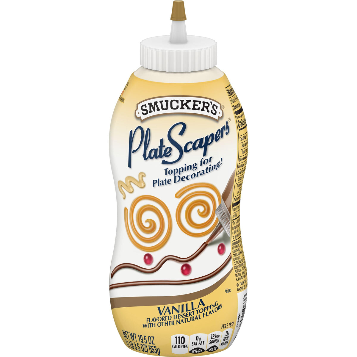 Smucker's PlateScapers Vanilla Dessert Topping - 12 Pack, 19.5 oz