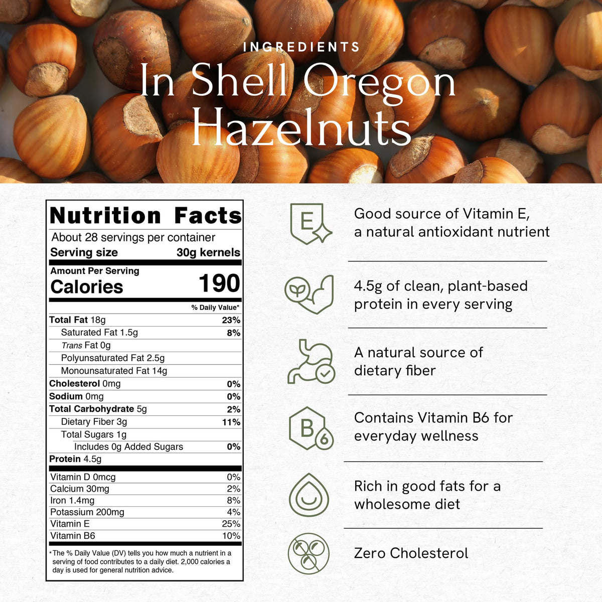 Snackathon Oregon Hazelnuts In Shell — 4.4 Lb Bulk Bag, Raw Unsalted Filberts