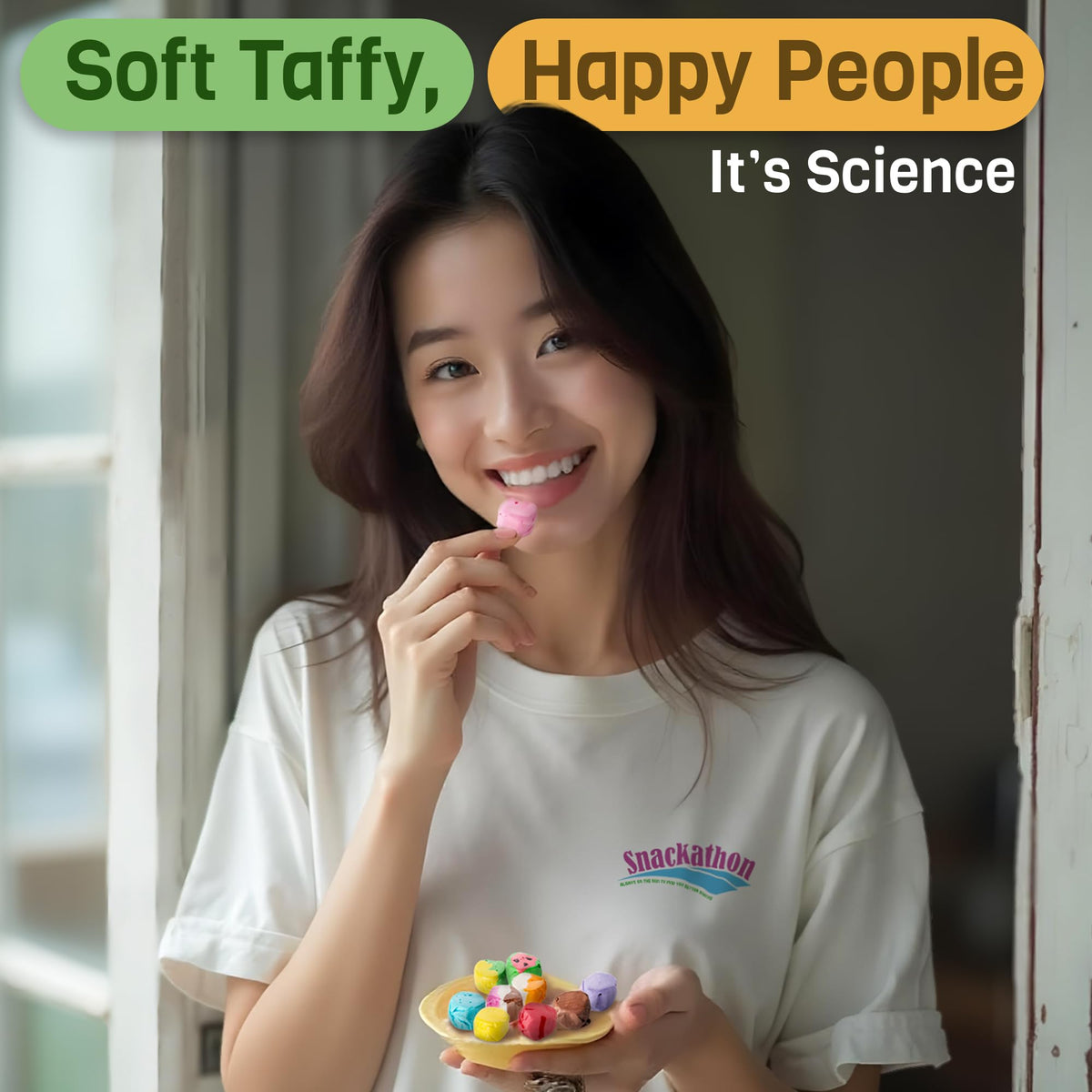 Snackathon Salt Water Taffy Variety Box — 36 Flavors, 4 lb, 280+ Pieces, Soft & Chewy Gourmet Candy Bulk