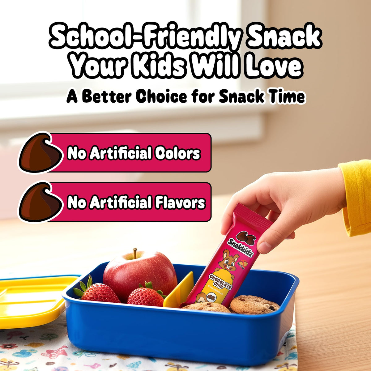 Snakkidz Organic Chewy Granola Bars for Kids – Allergen-Free, Nut-Free, Gluten-Free, Low Sugar | Avocado Oil