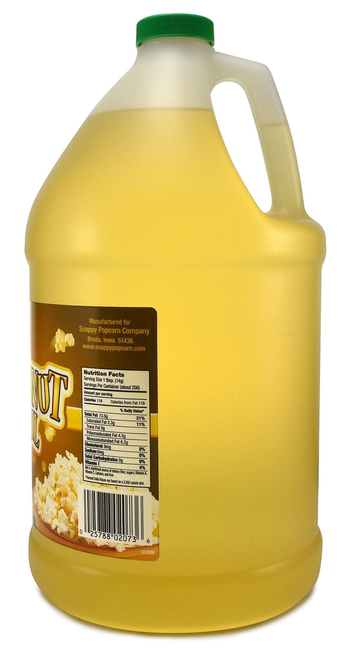 SNAPPY Pure Peanut Oil – High Smoke Point Cooking Oil for Frying & Popcorn, 1 Gallon
