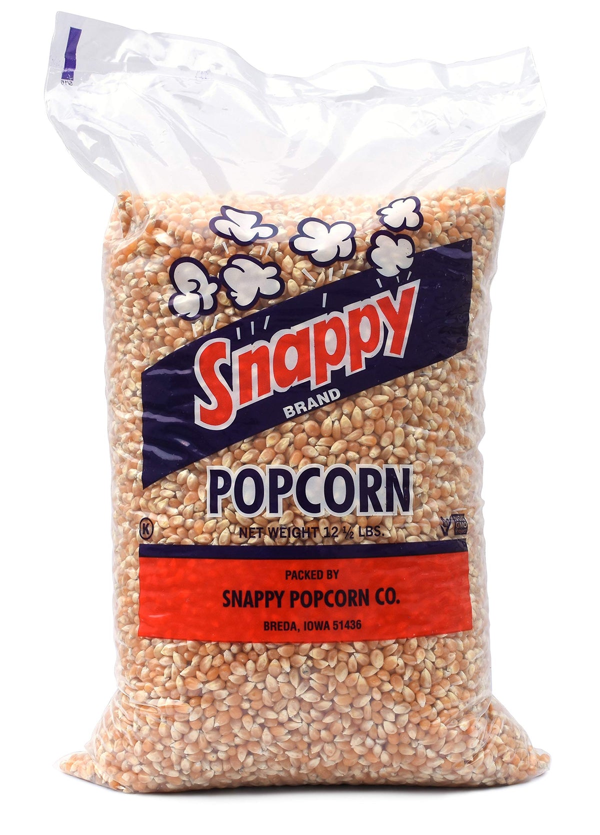 SNAPPY Yellow Popcorn Kernels – Non-GMO Whole Grain, 12.5 lb Bulk Bag for Popping
